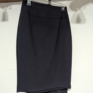 The Limited high waist fitted pencil skirt slit business office navy 6